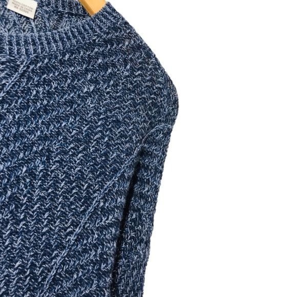 EIGHT EIGHT EIGHT 100% Cotton Marled Knit Sweater Women’s XL Blue Pullover - Picture 4 of 9
